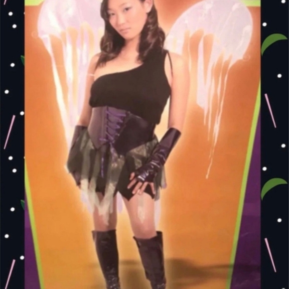 "MIDNIGHT FAIRY!" WOMENS DELUXE IRIDESCENT FAIRY COSTUME SIZE S/M NEW! - Picture 12 of 12